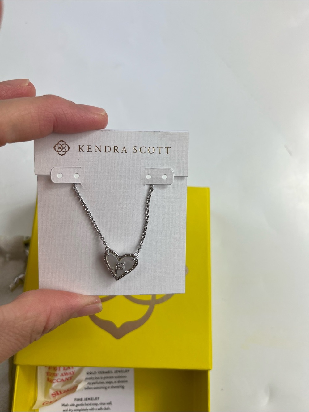 Kendra Scott Heart Letter F Necklace